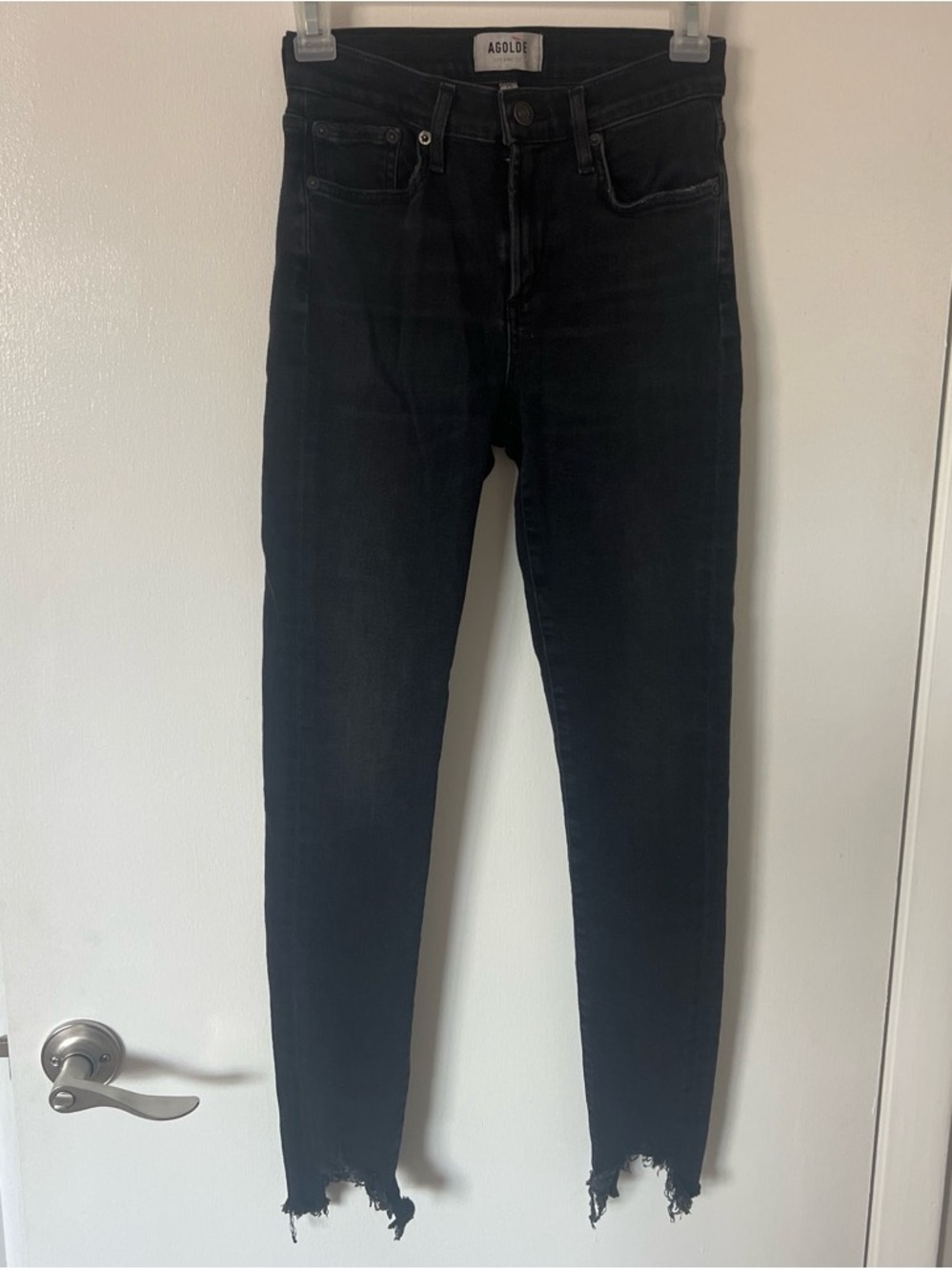 Agolde black skinny jeans